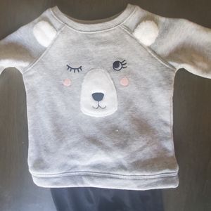 Carters | Grey Bear Sweatshirt Set | 12M